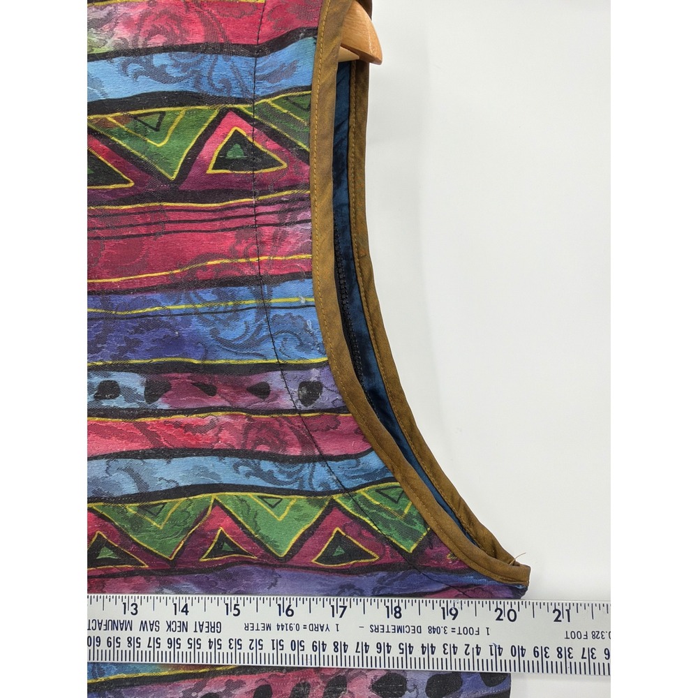 Colorful Patterned Quilted Vest - Multicolor - Picture 6 of 7